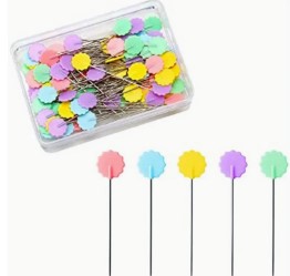 Spilli con testa a fiore colorati confezione da 100 pz