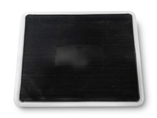 SIM.424 Pedana grande con tappeto in gomma nero (Made in Italy)